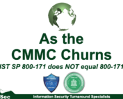 In this episode of As the CMMC Churns, we will explain that NIST SP 800-171 ≠ NIST SP 800-171A and the impact of 320 Assessment Objectives.