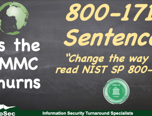 As the CMMC Churns: 800-171A Sentences