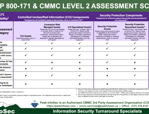 NIST SP 800-171 and CMMC Level 2 Assessment Scoping Infographic Whitepaper
