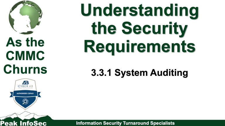3.3.1, System Auditing